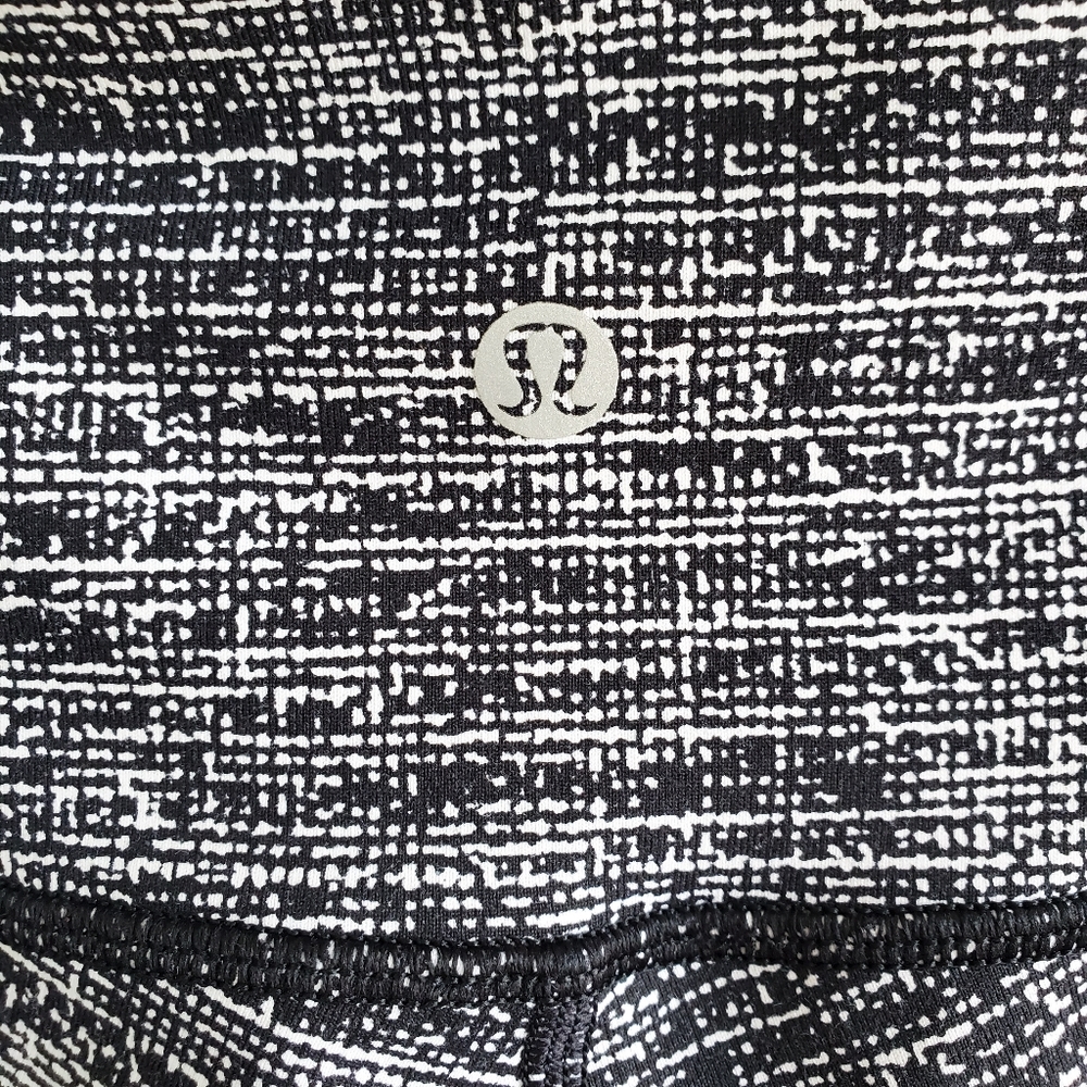 Lululemon Athletica Wunder Under High Rise Coco Pique Black Size 6 - Picture 8 of 12